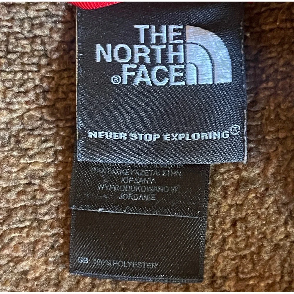 The North Face Mens Fleece Full Zip Jacket Tan Brown Medium M‎